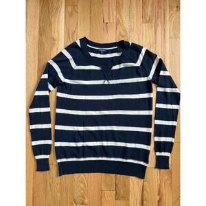 Splendid Lightweight Soft Navy White Stripe Nautical Sweater (size XS)